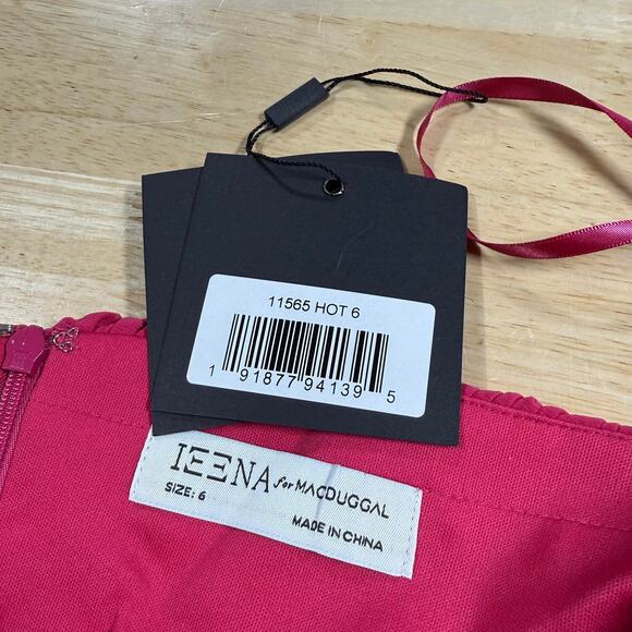 Mac Duggal NWT Pink Strapless Ruched Faux Wrap Dress Size 6 Sweetheart Neck - Picture 6 of 10